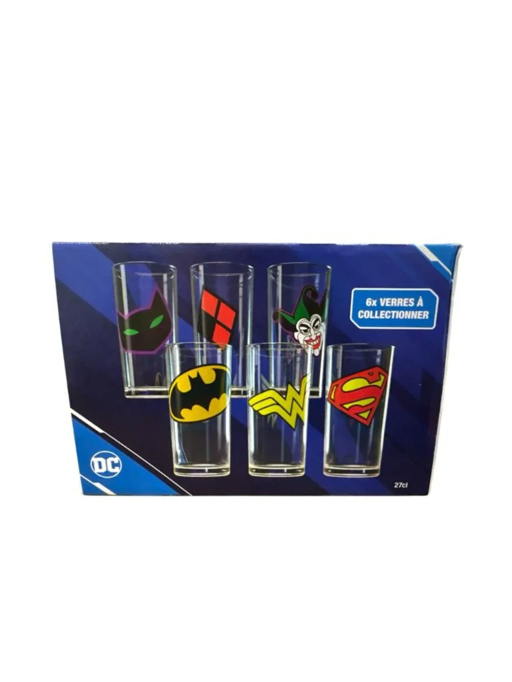 DC Comics Wonder Woman & Superman Glass Set 27cl Officially Licensed Exclusive A